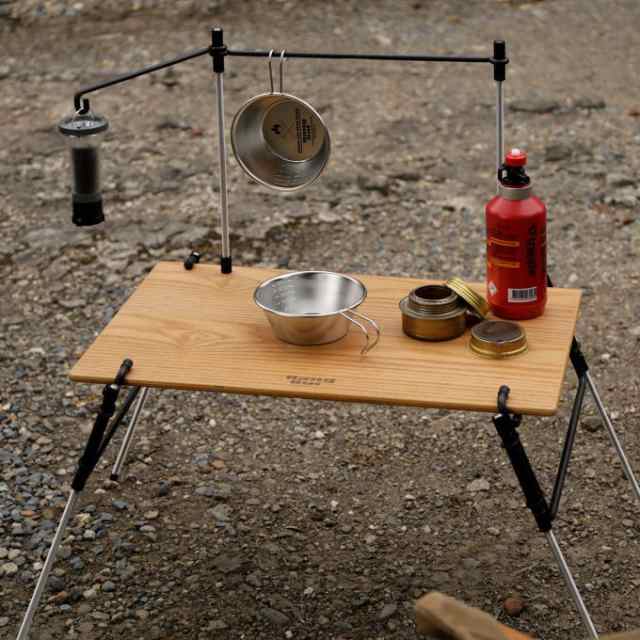 ソロキャンプ テーブル アウトドアテーブル 木製 キャンプテーブル