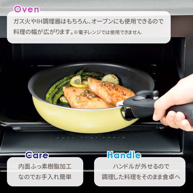 取っ手が取れる フライパン キッチンウェア 5点セット コロセレ