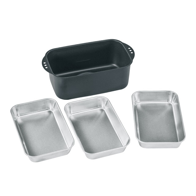 天ぷら鍋 ミニ天ぷら 角型 ミニ揚げ物鍋 スクエア ステンレスバット3枚