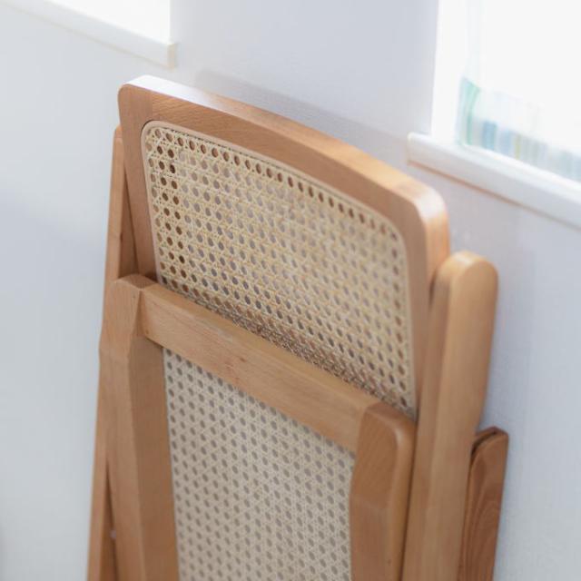 折りたたみ ラタン チェア 木製 椅子 ラタン家具 折り畳み