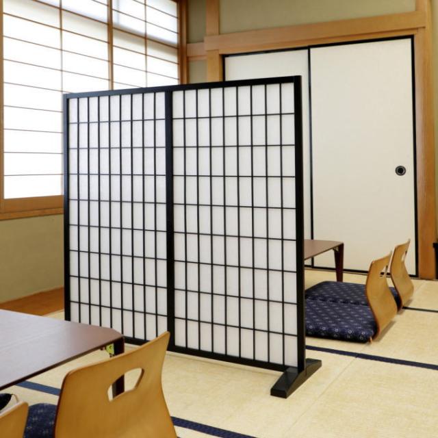 衝立　パーテーション　間仕切り　住まい　年代物　和風　家具　インテリア　和室 川口工器 間仕切り パーテーション 和風 4曲 日本製 完成品