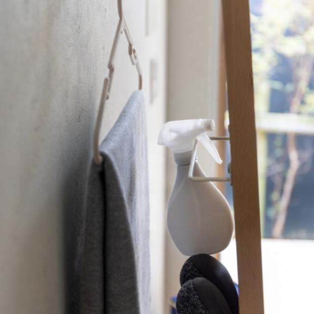 レトロアンティーク壁掛け鏡スリッパ収納付き