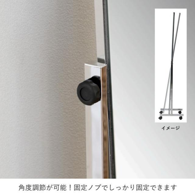 全身鏡 大型 160cmx80cm 鏡 黒スタンドミラー 姿見鏡おしゃれシルバー 全身鏡 ノーフレーム 北欧 姿見鏡 全身ミラー 角丸 スタンド