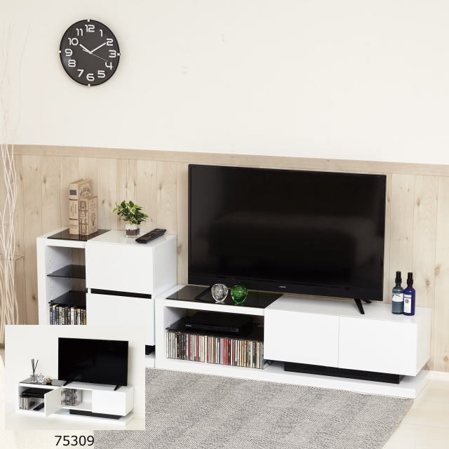 モノトーン鏡面 テレビボード/ローボード W120 モノトーン鏡面 テレビボード/ローボード W120