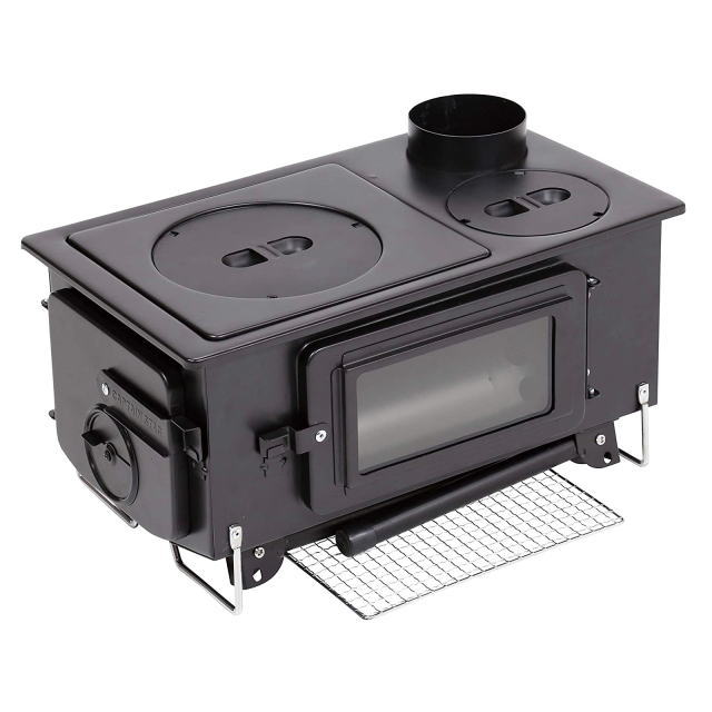 CAPTAIN STAG - キャプテンスタッグ 薪ストーブ アウトドア KAMADO かまど CAPTAIN STAG バーベキューグリル KAMADO(かまど) 煙突 角型