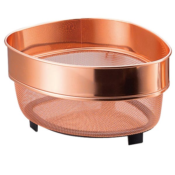 日本製 純銅 三角コーナー(網)H-42 銅イオン効果で雑菌やカビの繁殖を抑えます ごみ受け