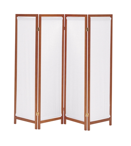 【送料無料】木製スクリーン（帆布）4連HT-4