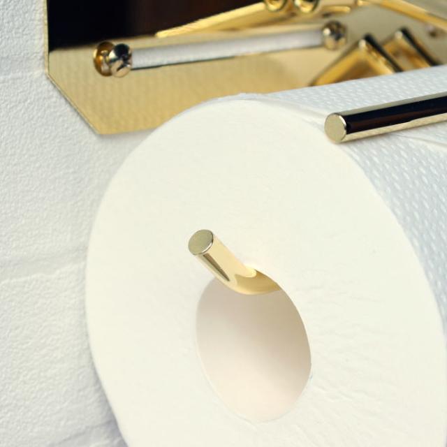 真鍮製 トイレットペーパーホルダー 真鍮 ゴールド ダブル 2連 二連 ペーパーホルダー カバー ワイド ダブルタイプ ワイドタイプ 二連タイプ おしゃれ 北欧 アイアン アンティーク 金 コンパクト シンプル 高級感 賃貸_12