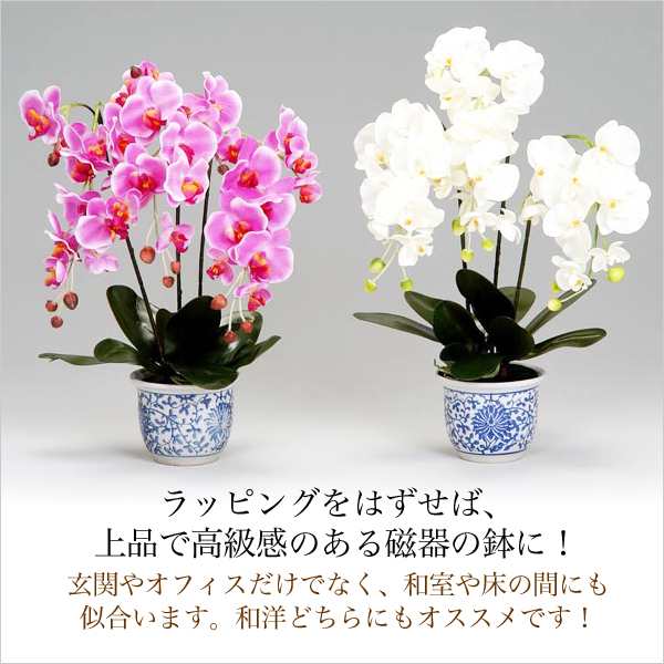 光触媒 胡蝶蘭 3本立 造花 母の日 花 ギフト プレゼント 誕生日 父の日 