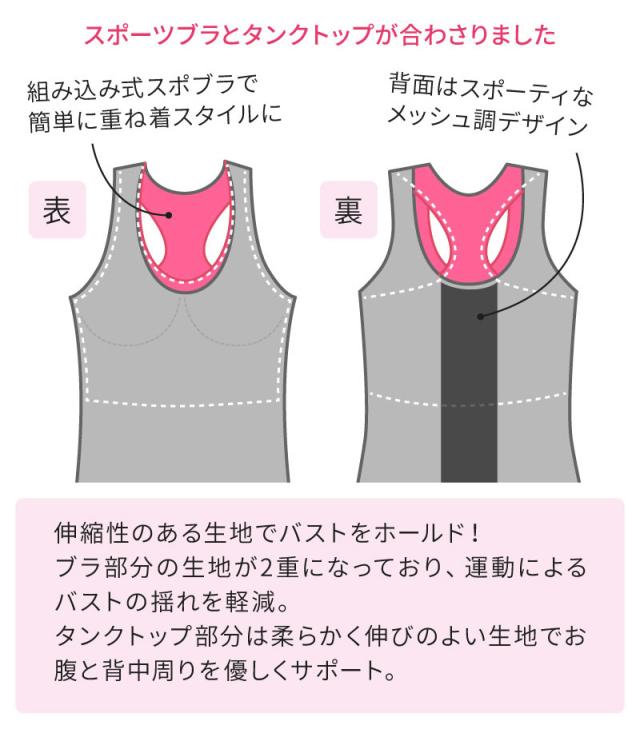 Magic Body Fashion マジック ボディファッション Active Bra Top アクティブ ブラトップ ブラトップ パッド付き タンクトップの通販はau Pay マーケット Glamore グラモア