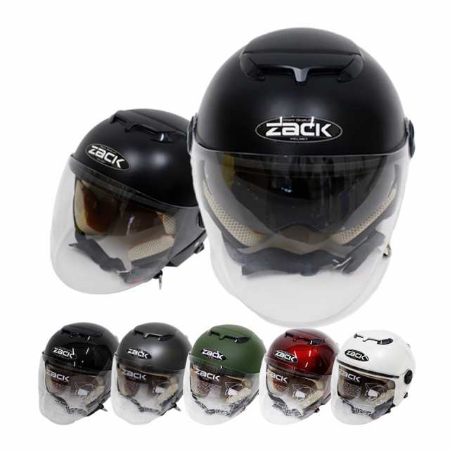 ZACK ZJ-2 ジェットヘルメット (全6色) ヘルメット バイクヘルメット ...