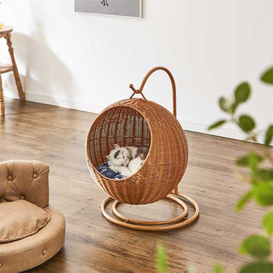 【メーカー直送】PET-HC-BR ブラウン ネコちゃんの癒しの空間を与えるペット用ハンギングチェアー ねこ 猫 キャット かわいい インテリア ペット家具 猫家具