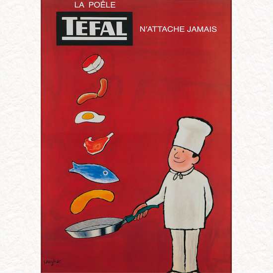 TEFAL-テファル 1960（ポスターA2 額入り）- レイモン・サヴィニャック