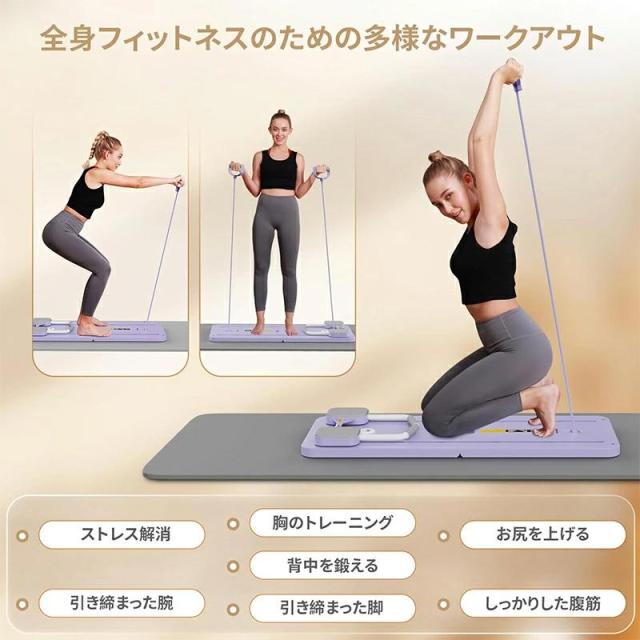 腹筋マシン 腹筋ローラー ホームジム用自動リバウンド付き折りたたみ式腹筋マシン 多機能 静音 高耐久性 膝パッド付きコア&amp;腹筋筋力トレーニング器具_6