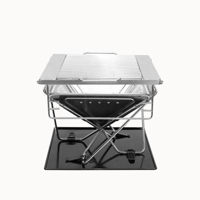 バーベキューコンロ 折りたたみ式 小型 ミニ コンパクト ステンレス 収納ケース バーベキューグリル 焚き火台 焚火台 キャンプ BBQ_12