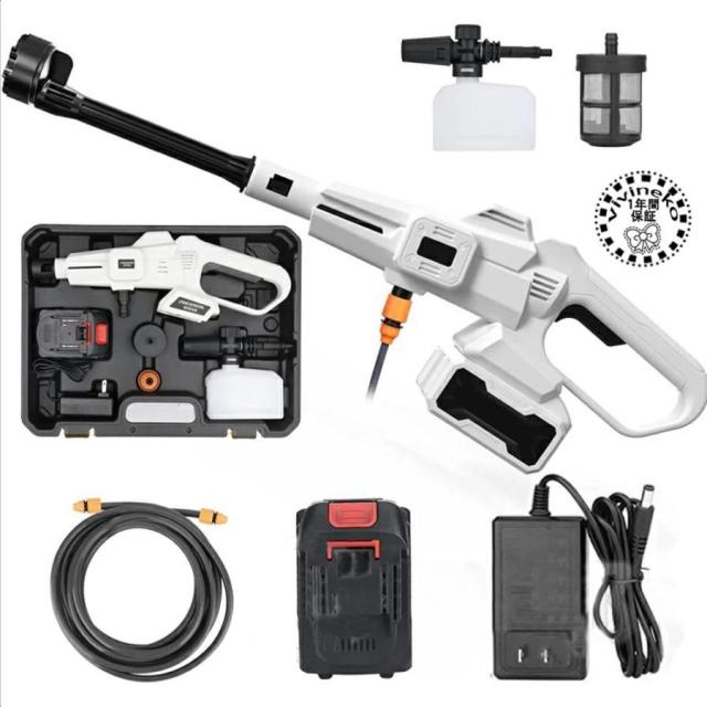高圧洗浄機 充電式 コードレス 5.0MPa 18ｖバッテリーと併用交換可能 強力 ホース ノズル 小型 軽量 サイレント 静音 高性能 パワフル 収納ケース 電動工具