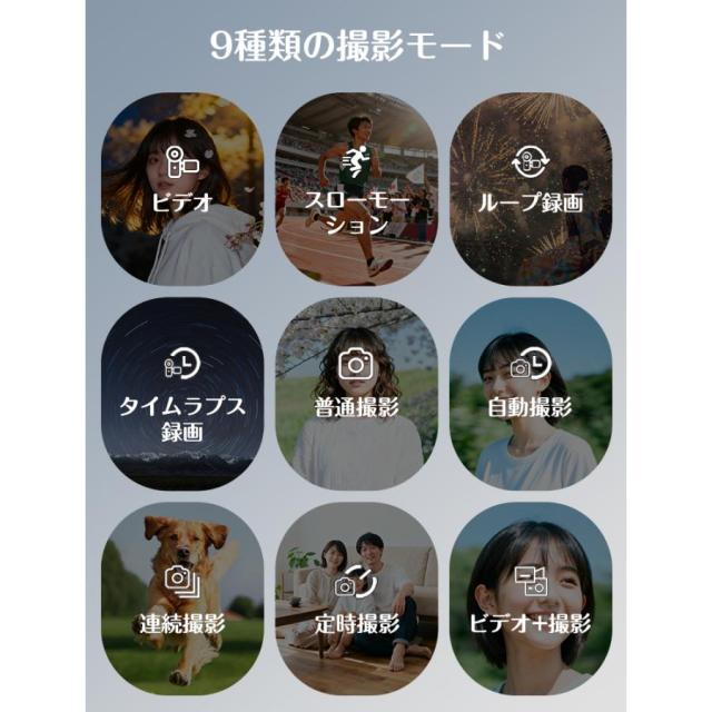 5K 7500w画素 18倍ズーム デュアルカメラ デジカメ オートフォーカス ビデオカメラ WIFI転送 1500mAhバッテリー 初心者