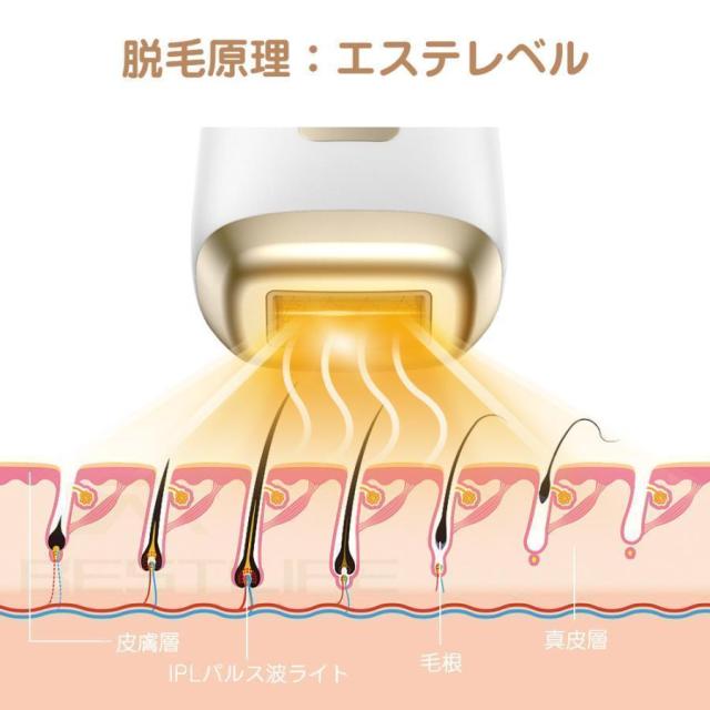 脱毛器 メンズ 髭 女性 vio対応 冷感 IPL光美容器 サロン級 髭 ヒゲ ムダ毛処理 フラッシュ自動 連射 5段階レベル 脱毛機 美肌 プレゼント