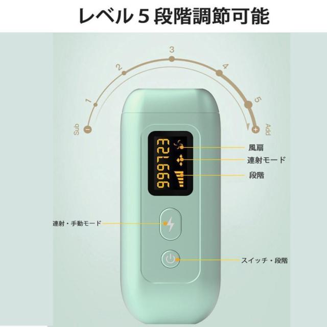 脱毛器 ipl光脱毛器 無痛 美肌 手 全身用 顔 足 うぶ毛 ヒゲ 家庭用 5種モード 99万発照射 自宅 高級 おすすめ 男女兼用