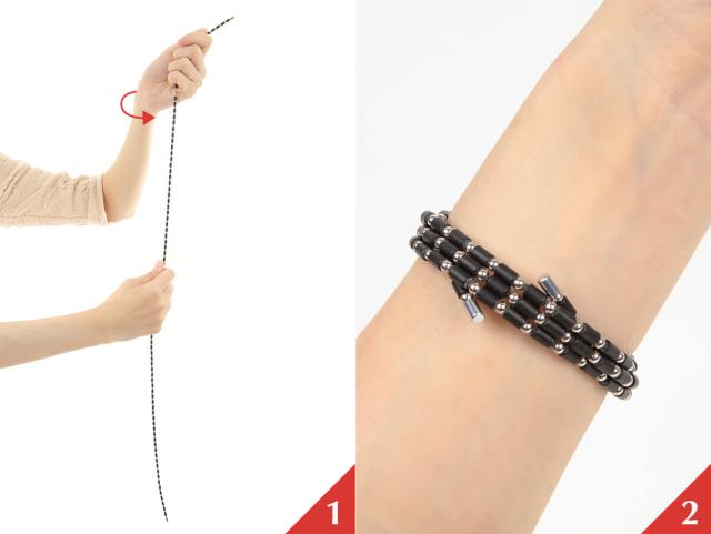 コアフォース ループ ブラック70(全長70cm) COREFORCE ネックレス アンクレット アクセサリー 体幹 バランス ゴルフ スイング 安定 飛距離 アップ LOOP BLACK_2