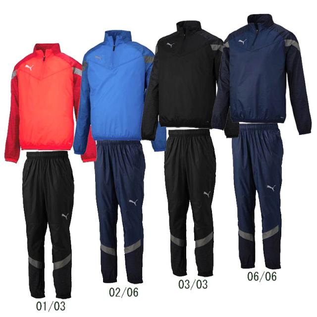 PUMA（プーマ）TEAMFINAL ピステトップ パンツ 上下セット（658005/658006）サッカー フットボール フットサル スポーツ トレーニング ランニング ウェア ウィンドブレーカー 防風 セットアップ