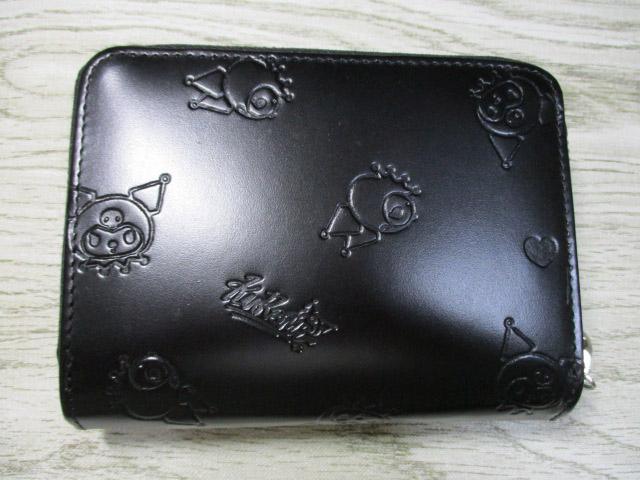 紙入れ レディース 二つ折り ラウンド Kuromi クロミ ブランド名 本革 サンリオ 堅苦しさ品 「黒いこと」 キティ 87130 おまけ付き添い人