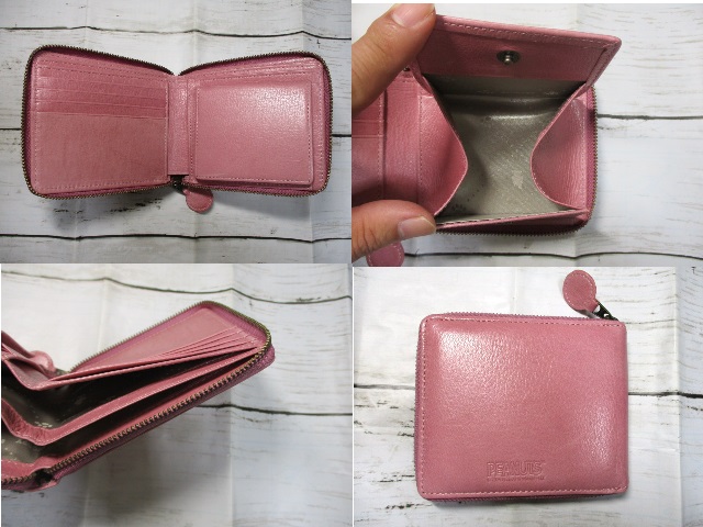 スヌーピー 財布 レディース 二つ折り ラウンド SNOOPY 本革