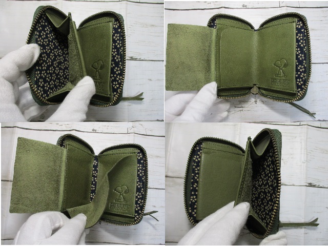 スヌーピー 財布 レディース 極小財布 ミニ財布 SNOOPY Peanuts 本革