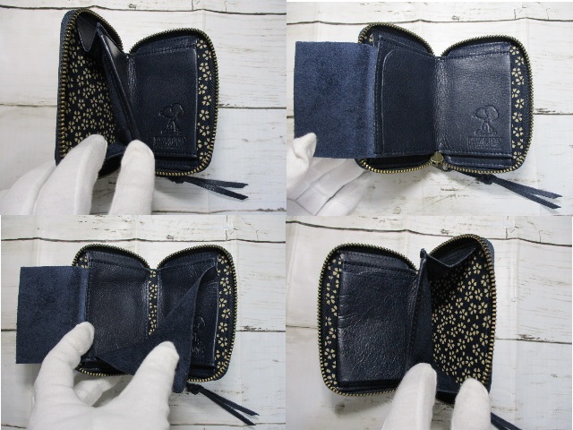 スヌーピー 財布 レディース 極小財布 ミニ財布 SNOOPY Peanuts 本革 牛革 SNOOPY JAPAN 三度笠デザイン 73505 おまけ付き スヌーピー 財布 レディース 極小財布 ミニ財布 SNOOPY Peanuts 本革