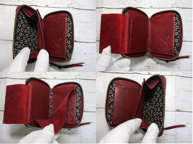 スヌーピー 財布 レディース 極小財布 ミニ財布 SNOOPY Peanuts 本革