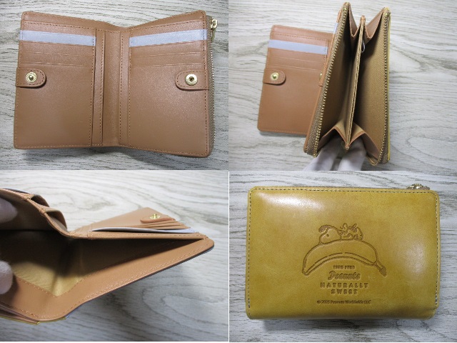 スヌーピー 財布 二つ折り L字ラウンド レディース ブランド PEANUTS