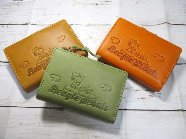 財布 レディース 二つ折り L字ラウンド スヌーピー SNOOPY 本革