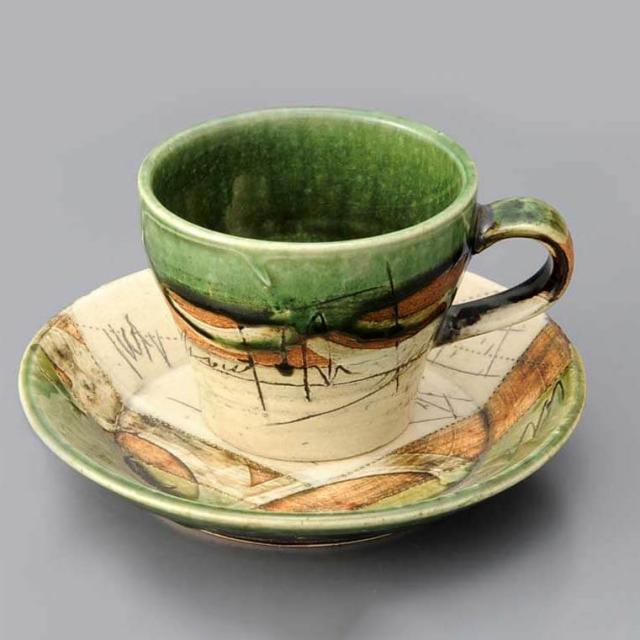 手造り 碗皿 カップ ソーサー 線刻 内絵 コーヒーc S 織部釉 コーヒー カフェ 手作り 和 オシャレ おもてなし ギフト プレゼント の通販はau Pay マーケット 美濃のちゃわん屋さん 古林恩羅院