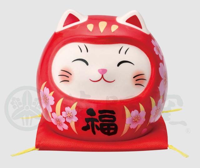幸運 招福 縁起物 招き猫 彩絵開運猫だるま 桜赤福 の通販はau Pay マーケット 美濃のちゃわん屋さん 古林恩羅院