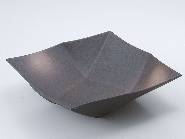 和食器 盛り込み鉢/ 備前風折目角鉢（大） /大鉢 盛り鉢 盛り皿 大皿料理 業務用 Serving Bowlの通販は 5,407円