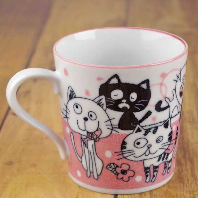 マグカップ 猫 陶器 ファニーキャット マグカップ 赤 猫雑貨 ネコグッズ ねこ キャット かわいい 子供 プレゼントの通販はau Pay マーケット 美濃のちゃわん屋さん 古林恩羅院