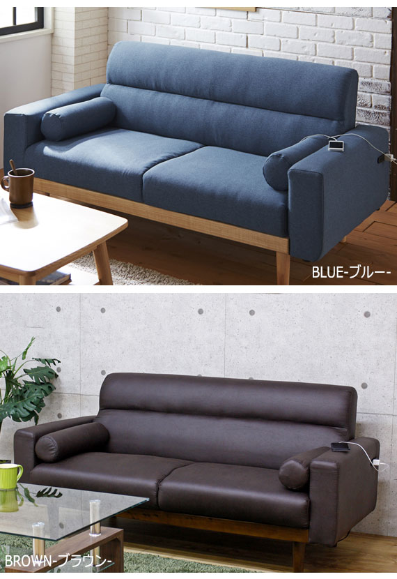 Sofa ソファ 2.5人掛け用　(ソファー sofa 3P ファブリック 幅160cm クッション付き ブルー グリーン グレー ベージュ ブラウン)_5