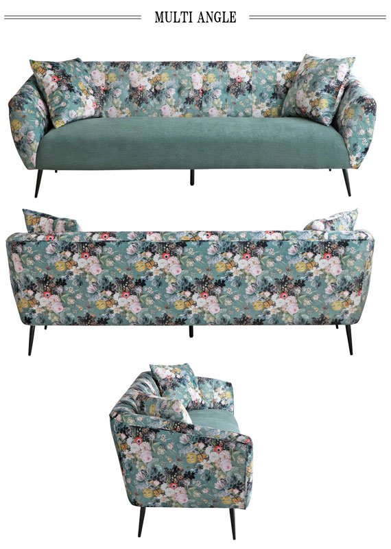 NATURIA ナチュリア ソファ 3人掛け用　(sofa ソファー 3P 幅200cm 花柄 アンティーク エレガント 高級感 ガーリー 姫 エレガント グリーン 華やか 店舗 SOHO 事務所)_5