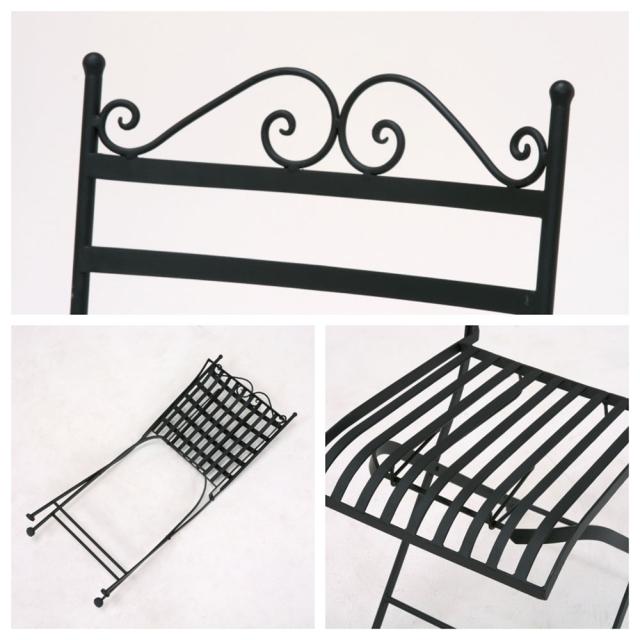 2脚セット◇おしゃれエレガントガーデンチェア スチール 屋外屋内