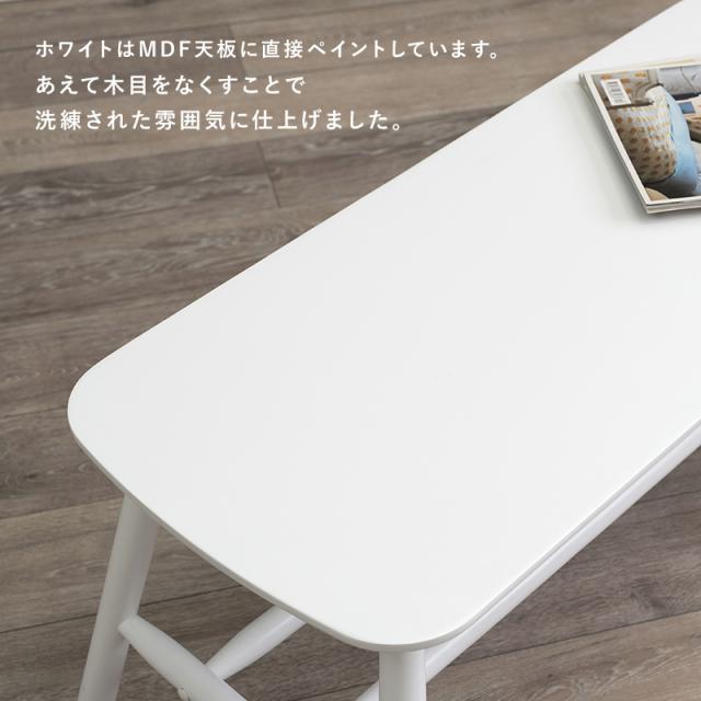 Wood Dining Bench ダイニングベンチ　(長椅子 上品 シンプル 天然木 棚スペース カフェ ラバーウッド 木目 幅91cm 簡単組立 玄関 ディスプレイ ナチュラル 白 ホワイト おしゃれ おすすめ)_5