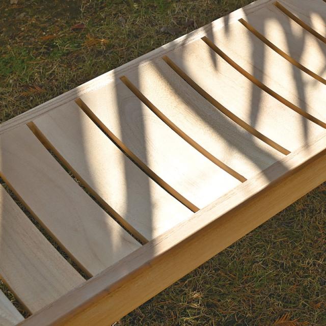 Sunlight Teakシリーズ ベンチ　(長椅子 隙間 ガーデン ベランダ テラス アウトドア 屋外 ナチュラル チーク 木目 木製 シンプル アジアン リゾートホテル 素材感 自然素材 温かみ 上品 高級感 おしゃれ)_4