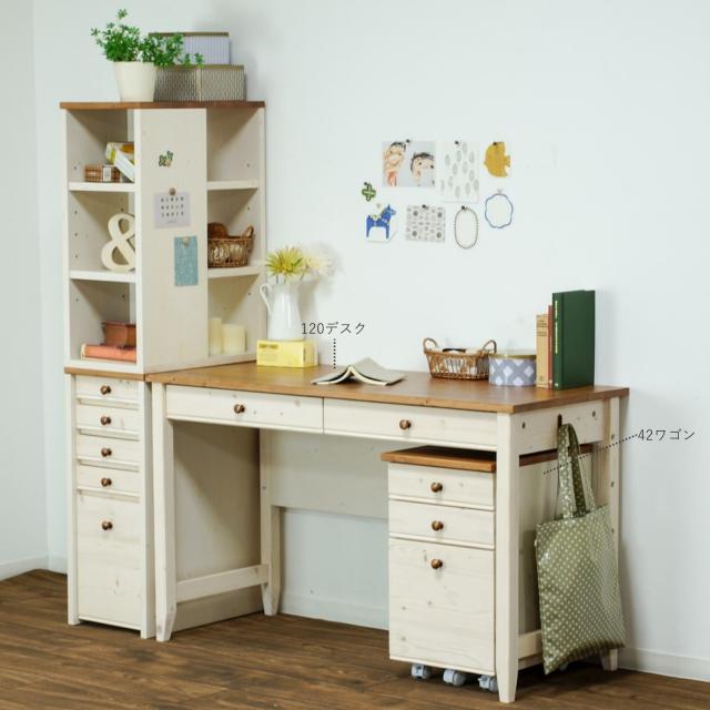 トライ-P 42ワゴン　(3段 キャスター 引き出し 収納 デスク 子供 大人 パイン 無垢材 天然木 木目 木製 ナチュラル カントリー レトロ アンティーク 可愛い キュート おしゃれ)の通販は