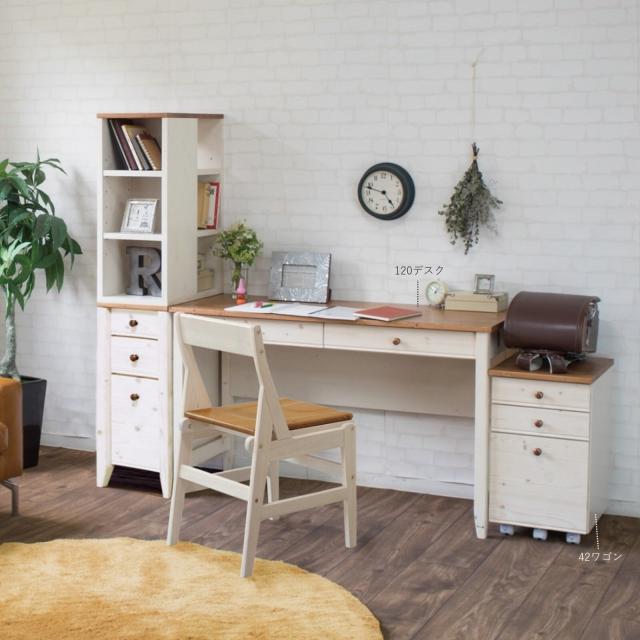 トライ-P 42ワゴン　(3段 キャスター 引き出し 収納 デスク 子供 大人 パイン 無垢材 天然木 木目 木製 ナチュラル カントリー レトロ アンティーク 可愛い キュート おしゃれ)の通販は