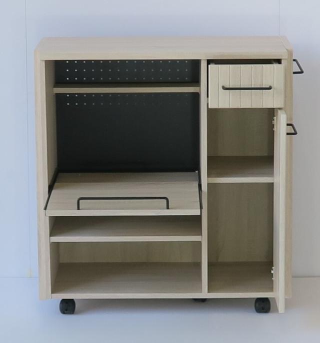 Lily リリー 85レンジボード (レンジ台 収納棚 キャスター カウンター