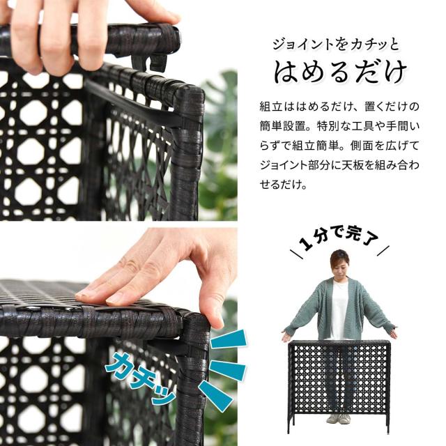 PE RATTAN ラタン調 室外機カバー_6