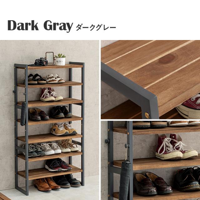 ROZZ Shoes Rack ロズ シューズラック 幅65cm 可動棚7段_12