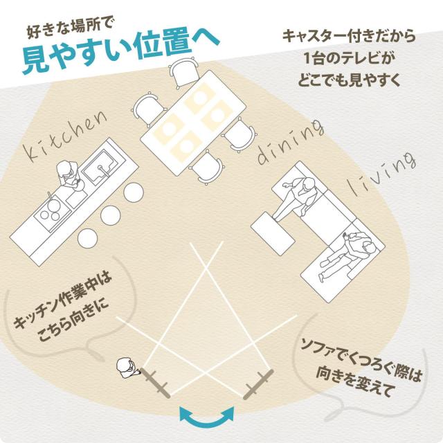Alloy キャスター付きテレビスタンド_4