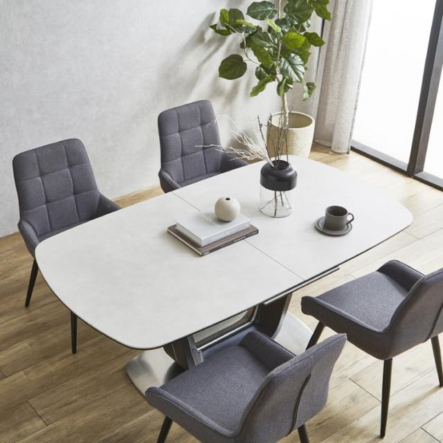 DiningTable 伸長式セラミックダイニングテーブル 幅160〜200cm_3