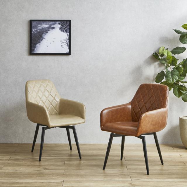 DiningChair 回転式ダイニングチェア 2脚セット_1