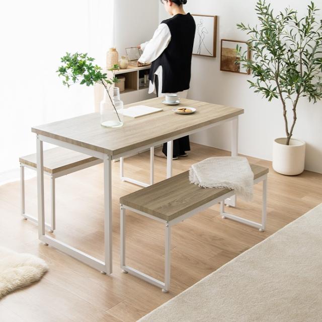 Moku 幅130cmダイニングテーブル+ダイニングベンチ2セット 3点セット_12